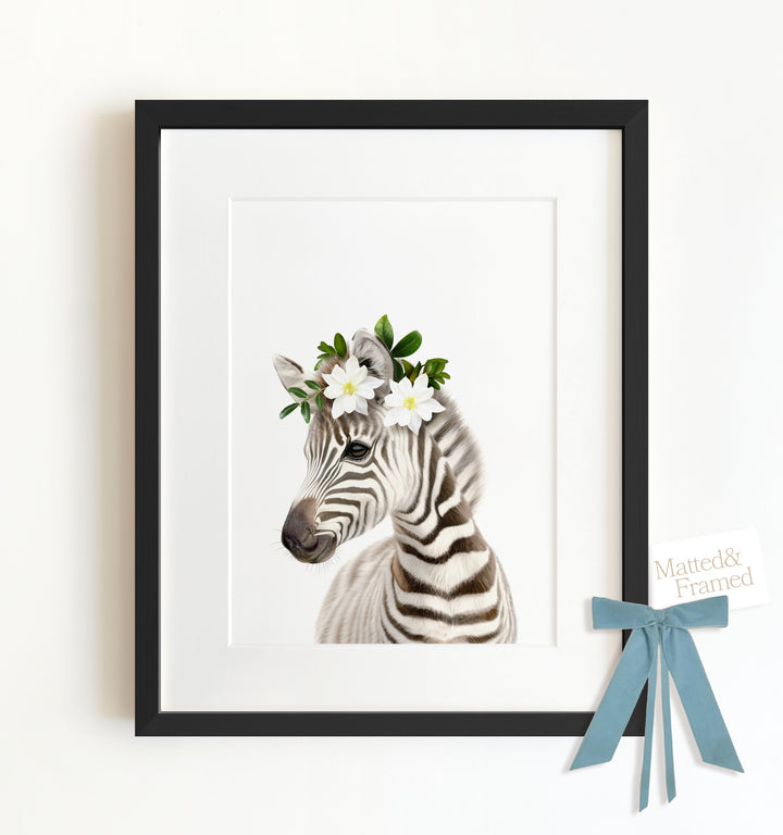 Baby Zebra Framed Art