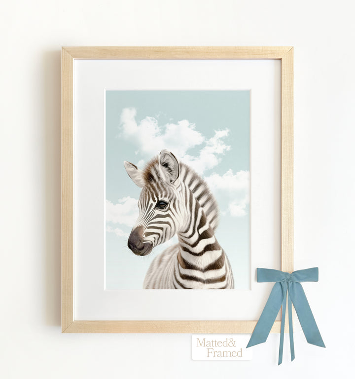 Baby Zebra Framed Art