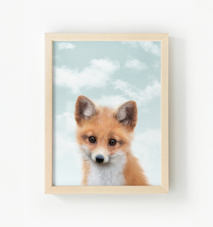 Baby Fox Framed Canvas