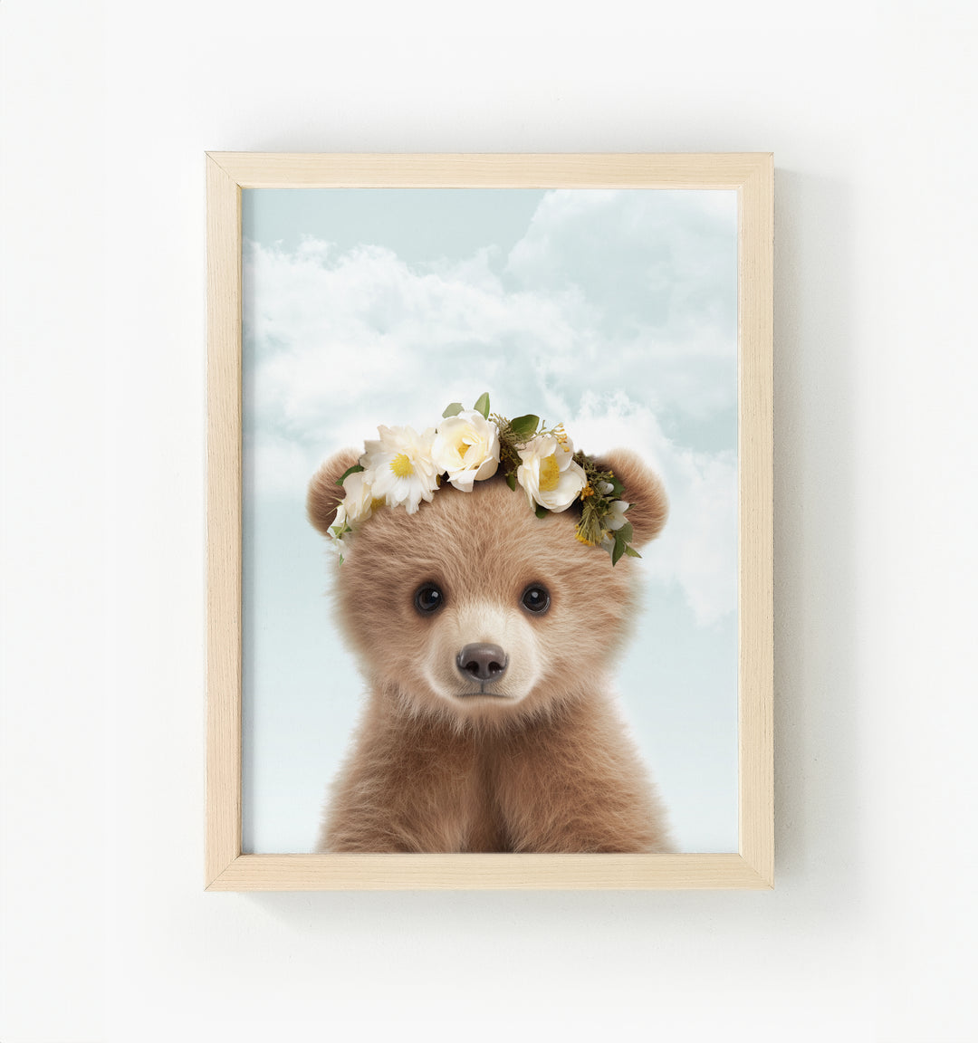 Baby Grizzly Bear Framed Canvas