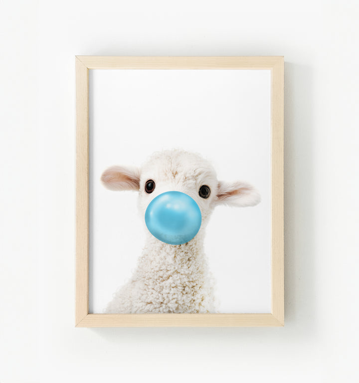 Baby Lamb Framed Canvas