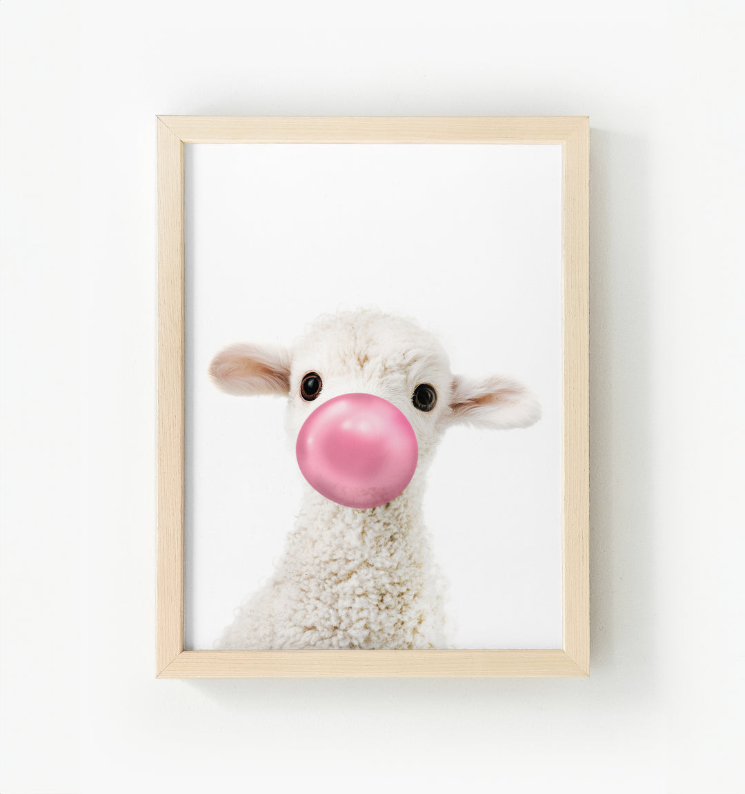 Baby Lamb Framed Canvas