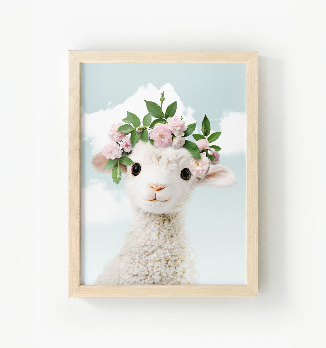 Baby Lamb Framed Canvas