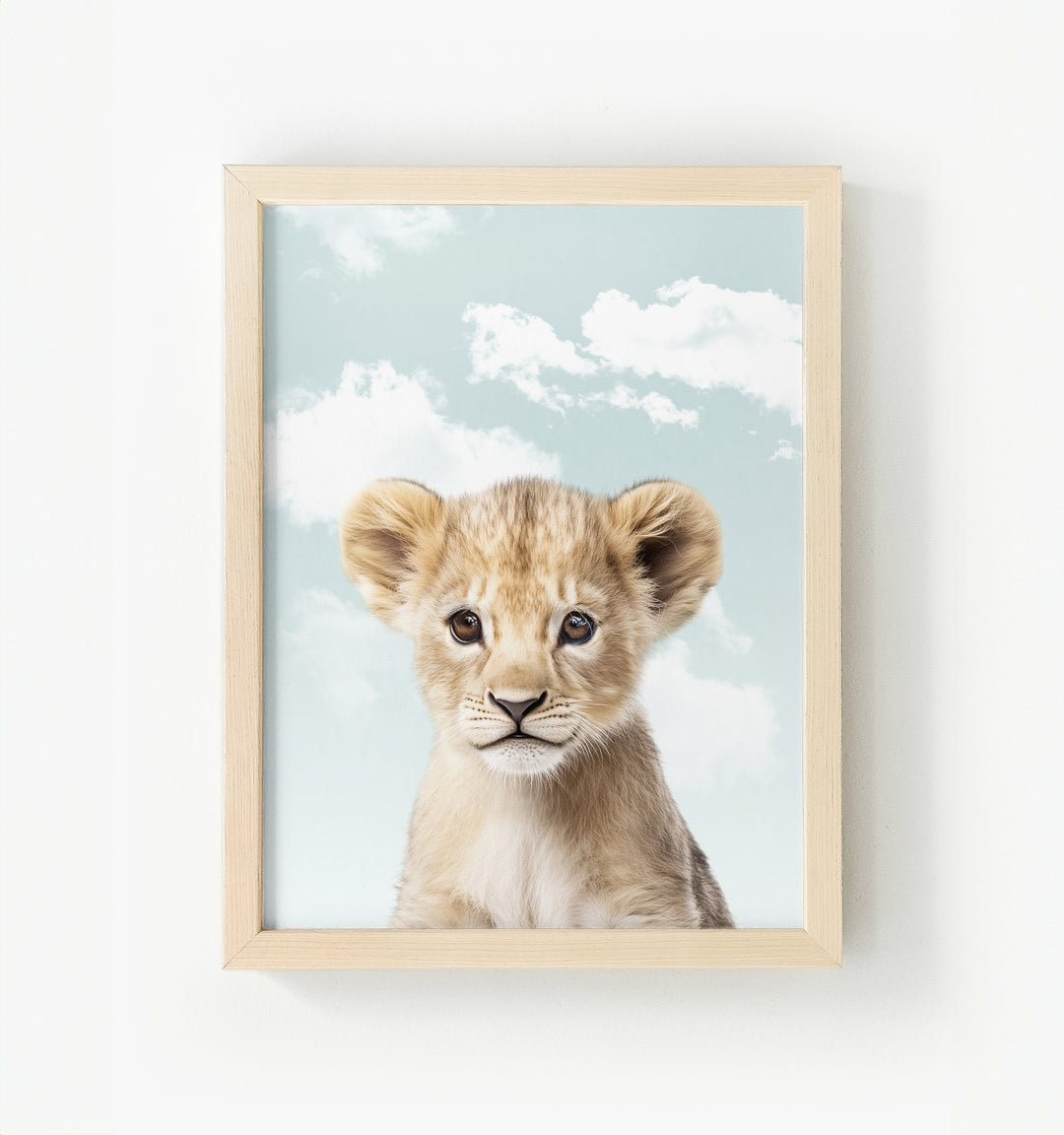 Baby Lion Framed Canvas