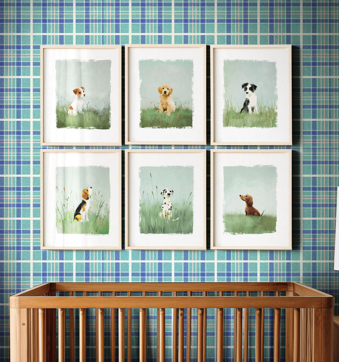 Nursery Art Picture Book Puppies Prints