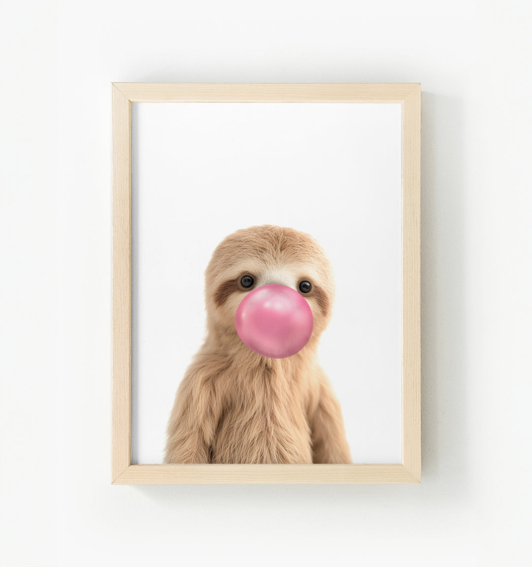 Baby Sloth Framed Canvas