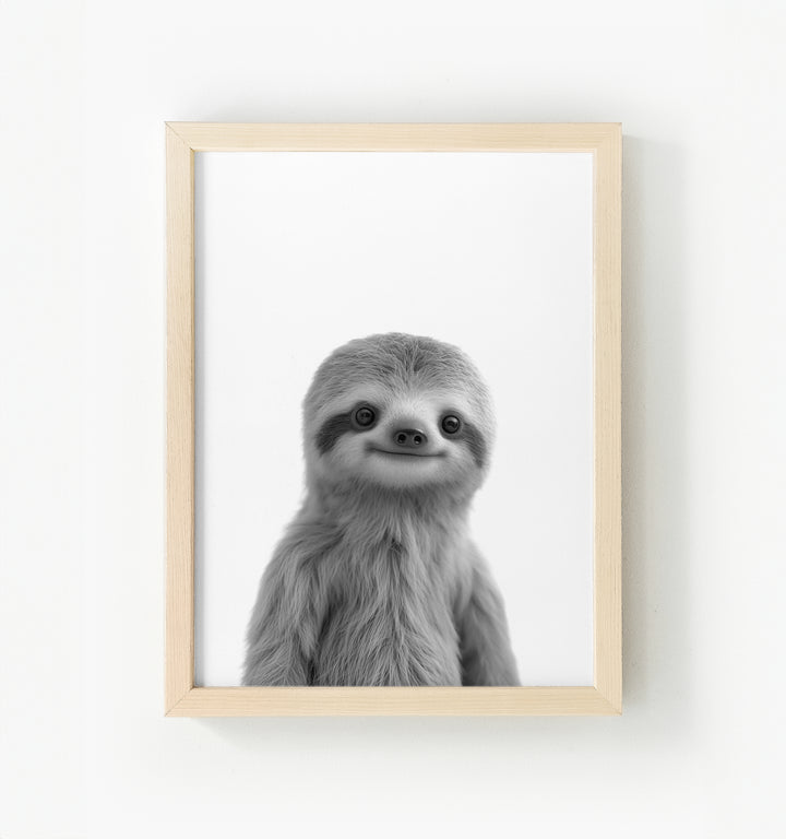 Baby Sloth Framed Canvas