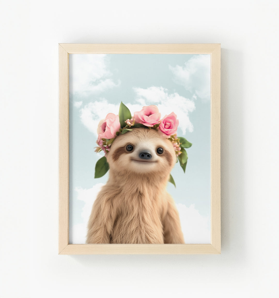 Baby Sloth Framed Canvas