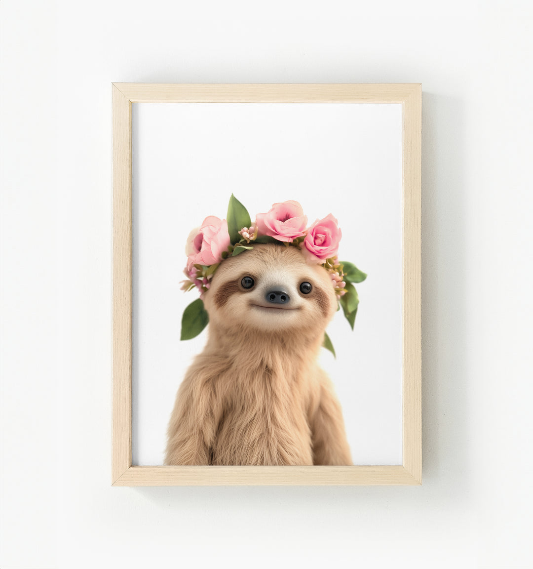 Baby Sloth Framed Canvas