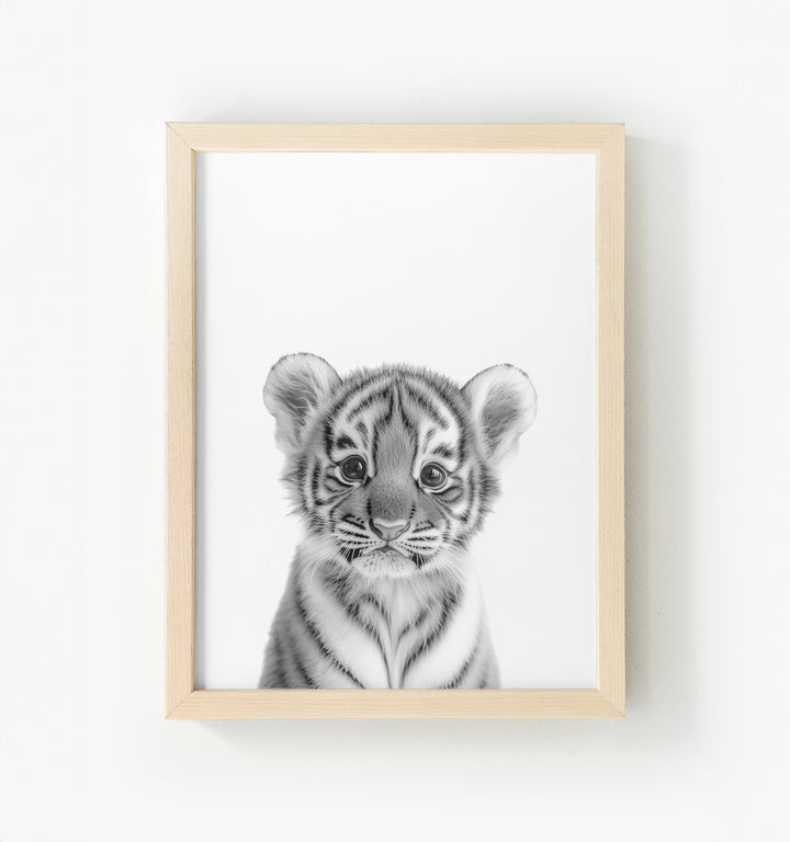 Baby Tiger No. 1 Framed Canvas