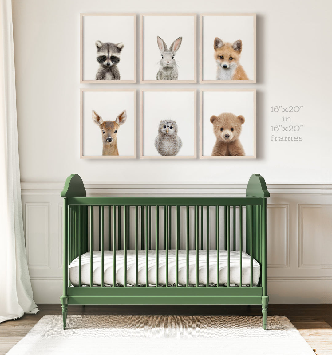 Woodland Animals Set of 6 Nursery Art Prints