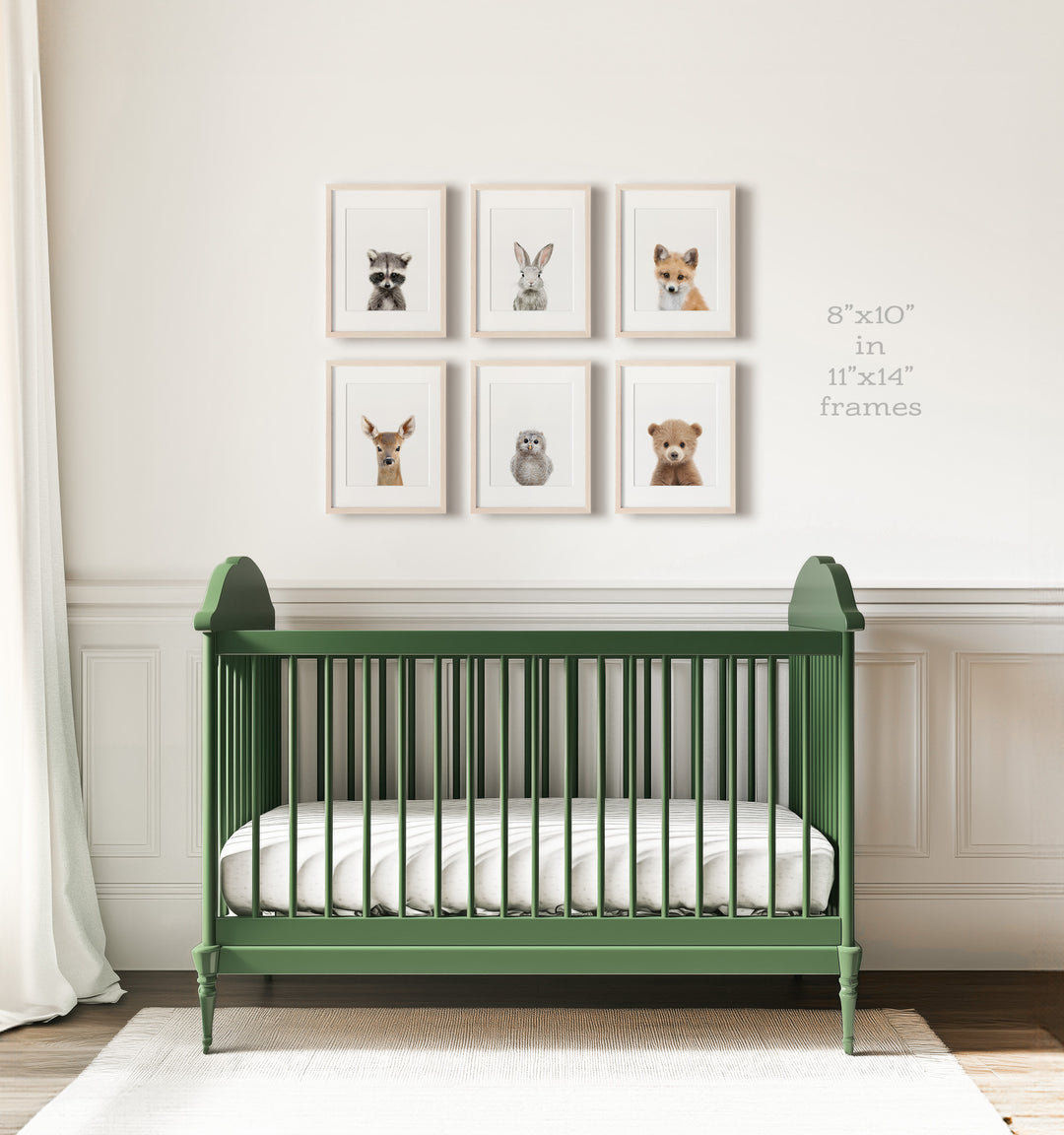 Woodland Animals Set of 6 Nursery Art Prints