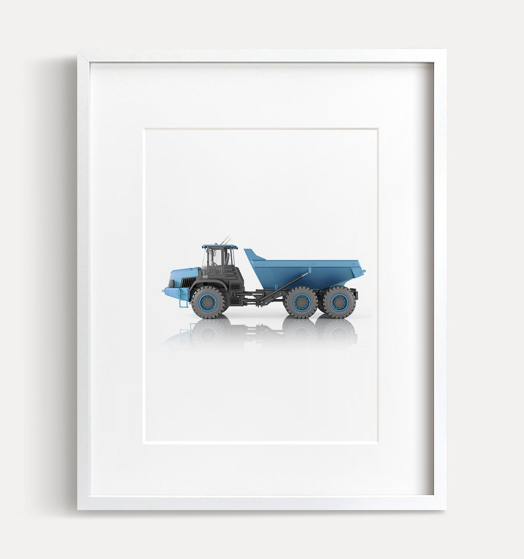 Construction Vehicles Set of 6 Vertical - Boy Room Decor Prints