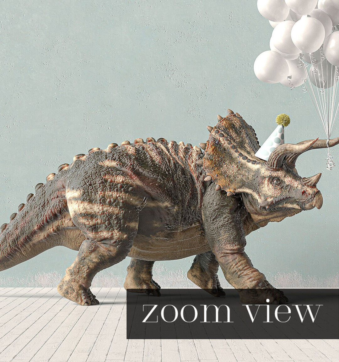 Triceratops Party Animal Horizontal - The Crown Prints